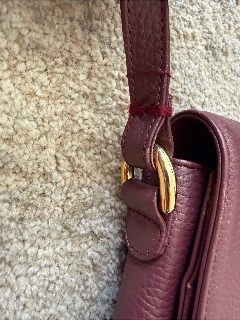 Cuyana Burgundy Leather Crossbody Bag - Picture 7 of 12